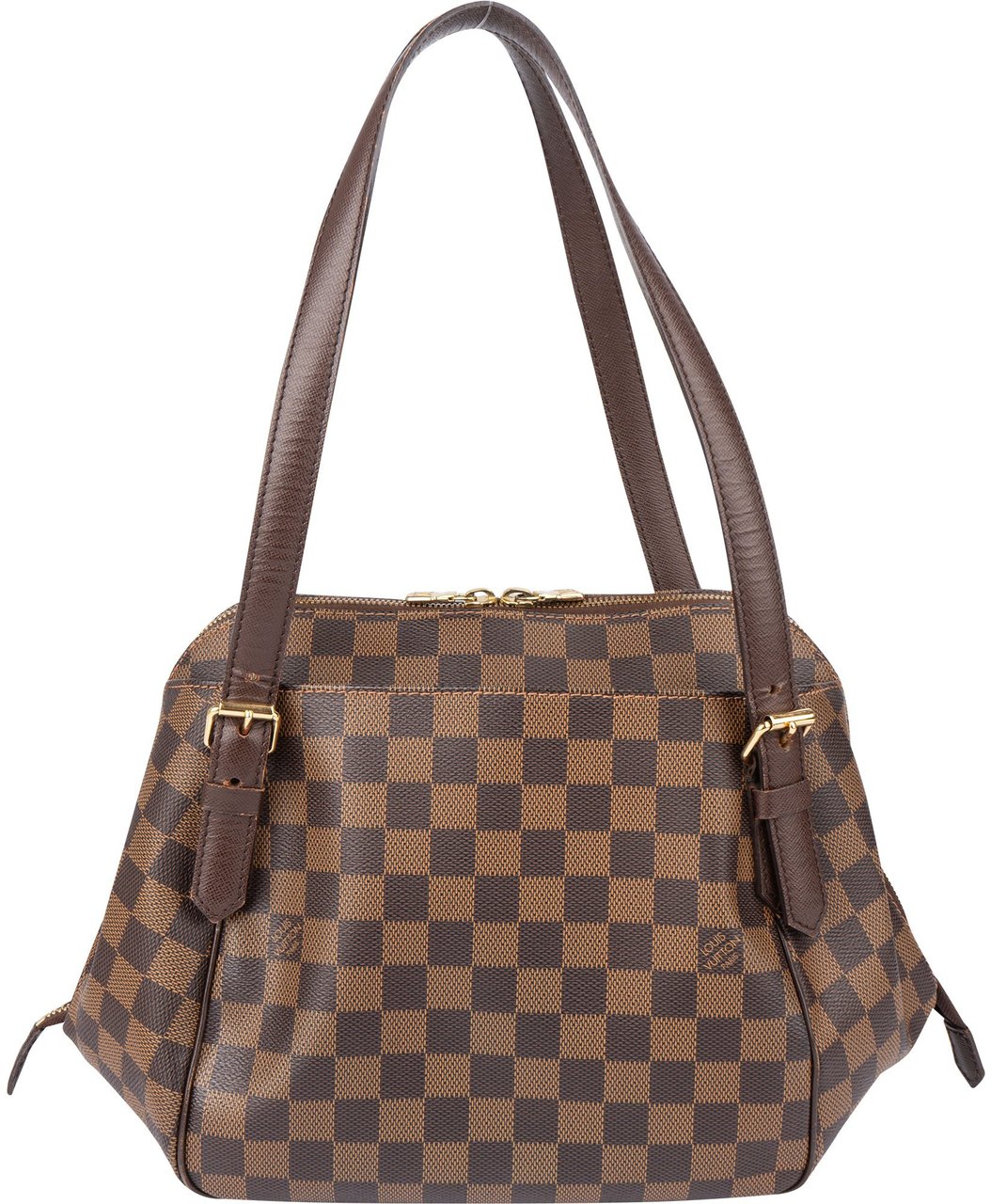 Louis Vuitton Louis Vuitton Damier Ebene Monogram Belem MM Shoulder Bag Bruin