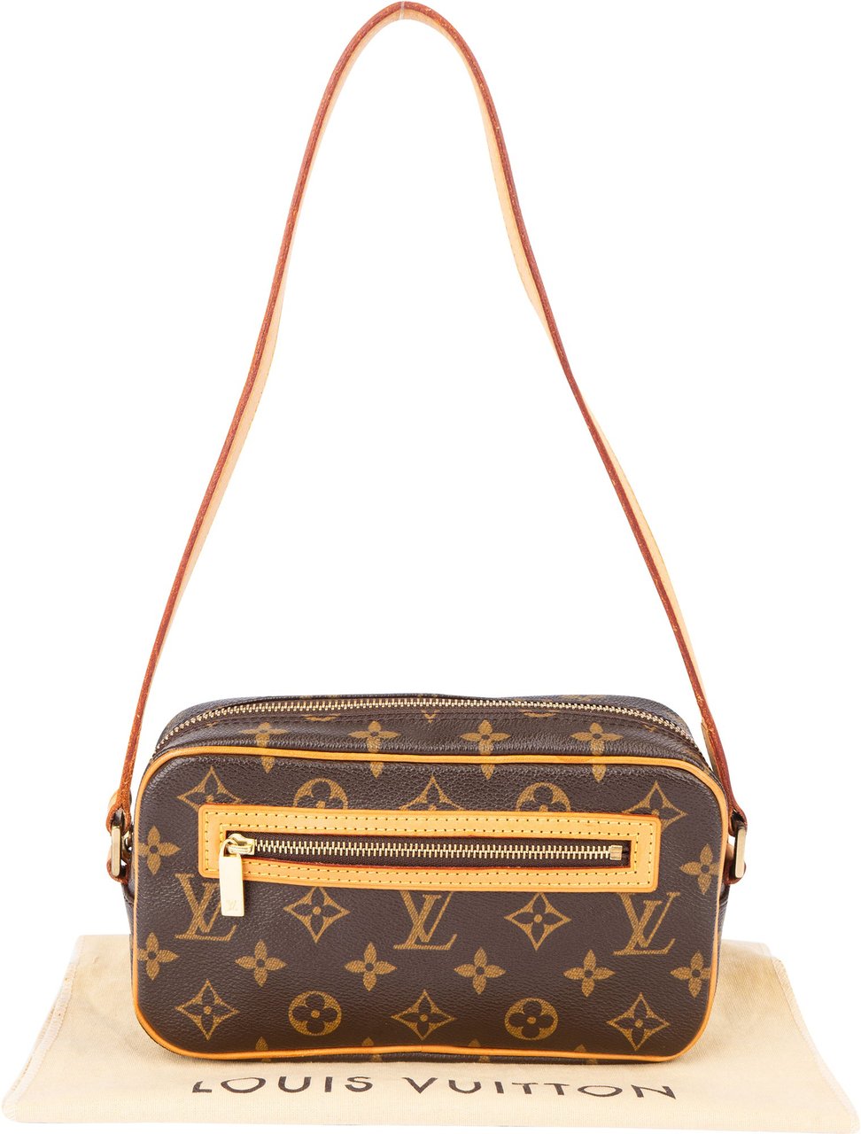 Louis Vuitton Canvas Monogram Pochette Cite Shoulder Bag Bruin