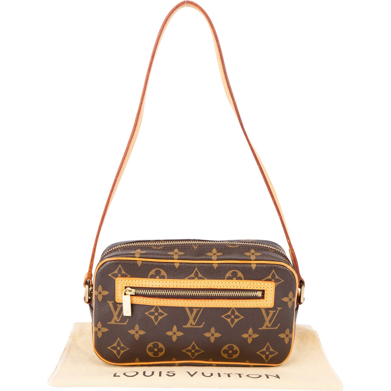 Louis Vuitton Louis Vuitton Canvas Monogram Pochette Cite Shoulder Bag Bruin