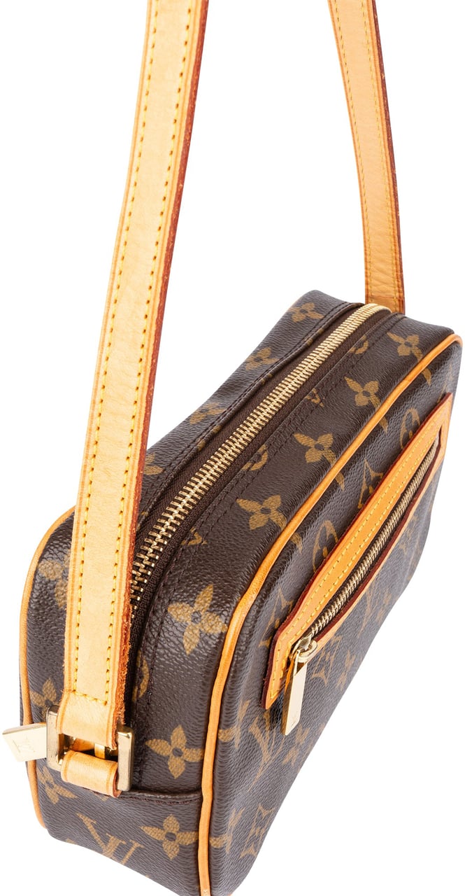 Louis Vuitton Canvas Monogram Pochette Cite Shoulder Bag Bruin