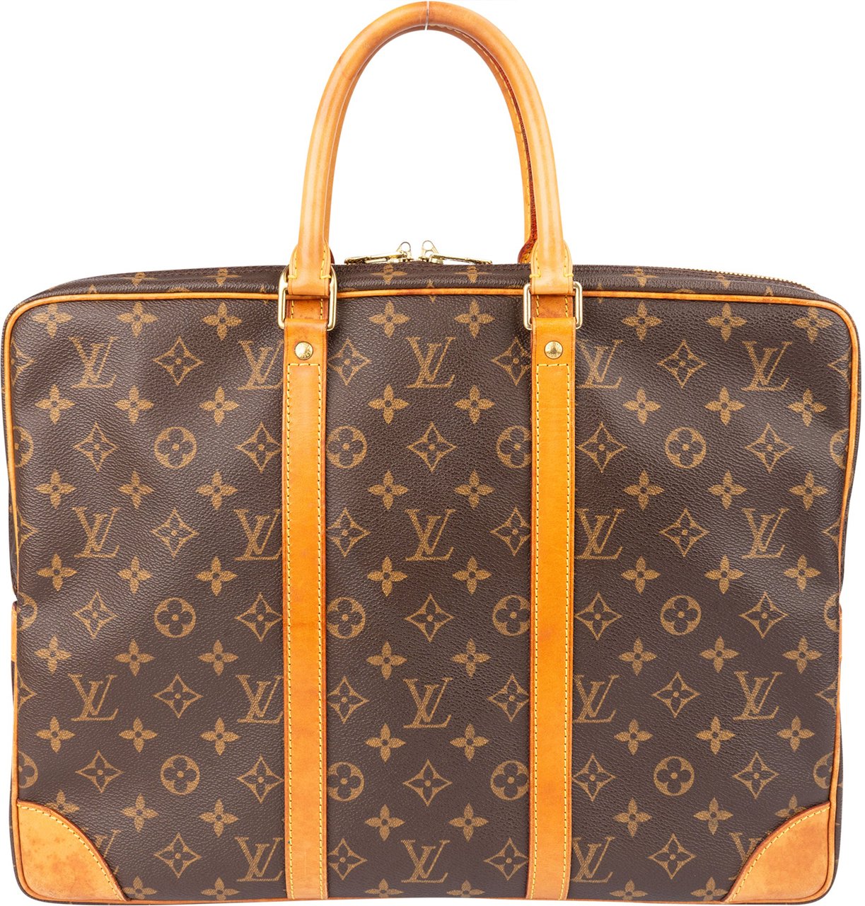 Louis Vuitton Louis Vuitton Canvas Monogram Porte Documents Business Handbag Bruin
