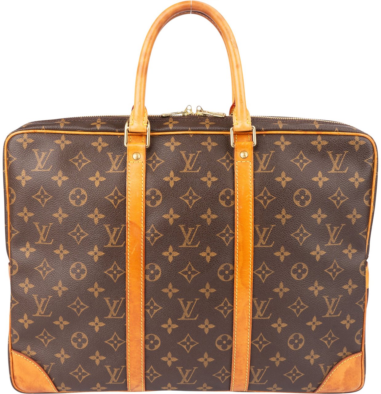 Louis Vuitton Louis Vuitton Canvas Monogram Porte Documents Business Handbag Bruin