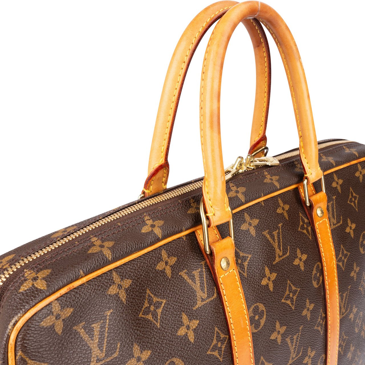 Louis Vuitton Louis Vuitton Canvas Monogram Porte Documents Business Handbag Bruin
