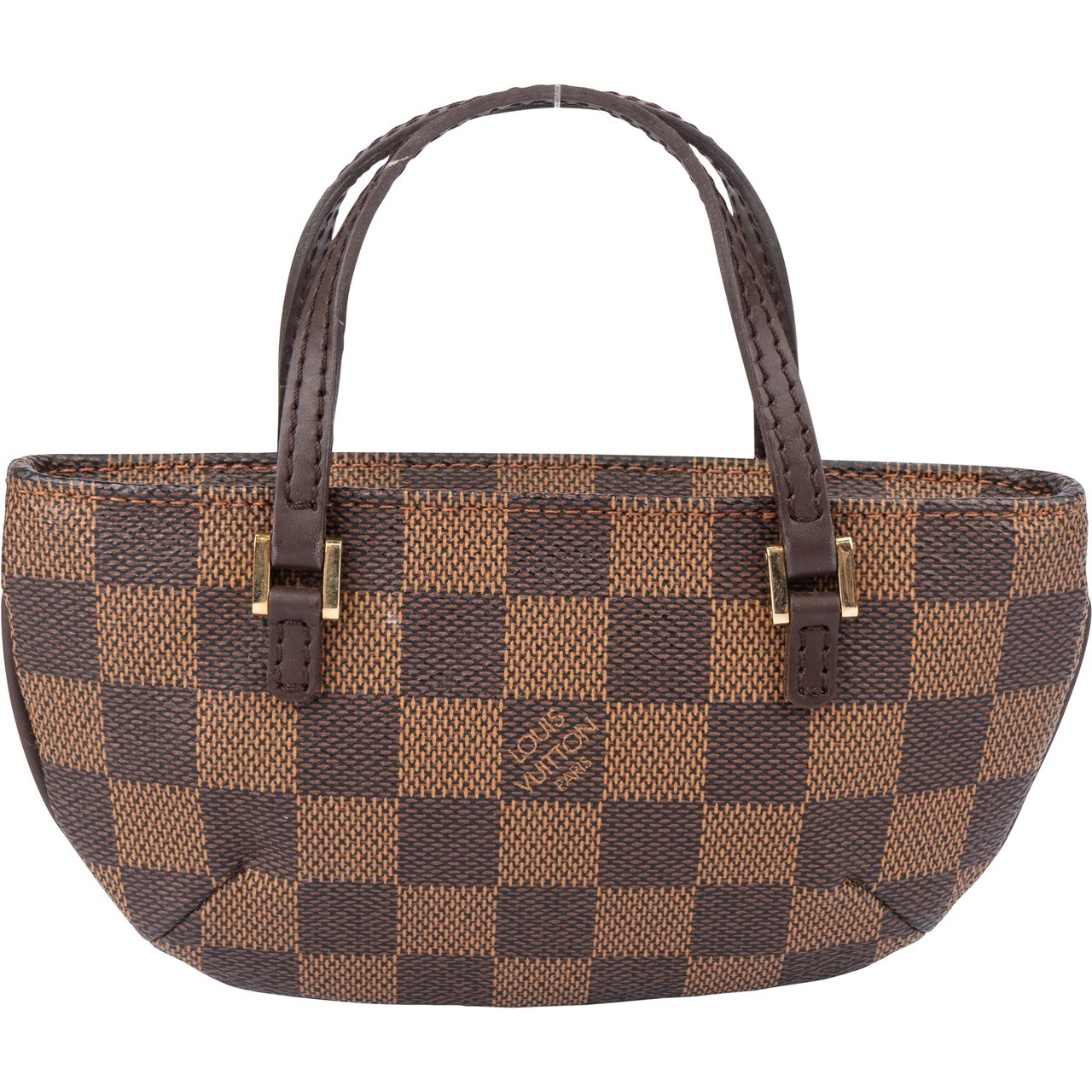 Louis Vuitton Louis Vuitton Damier Ebene Monogram Micro Manosque Handbag Bruin