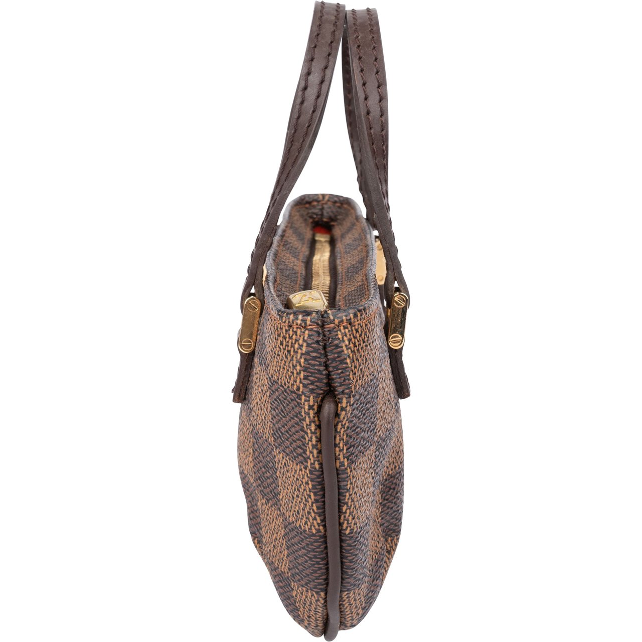 Louis Vuitton Louis Vuitton Damier Ebene Monogram Micro Manosque Handbag Bruin
