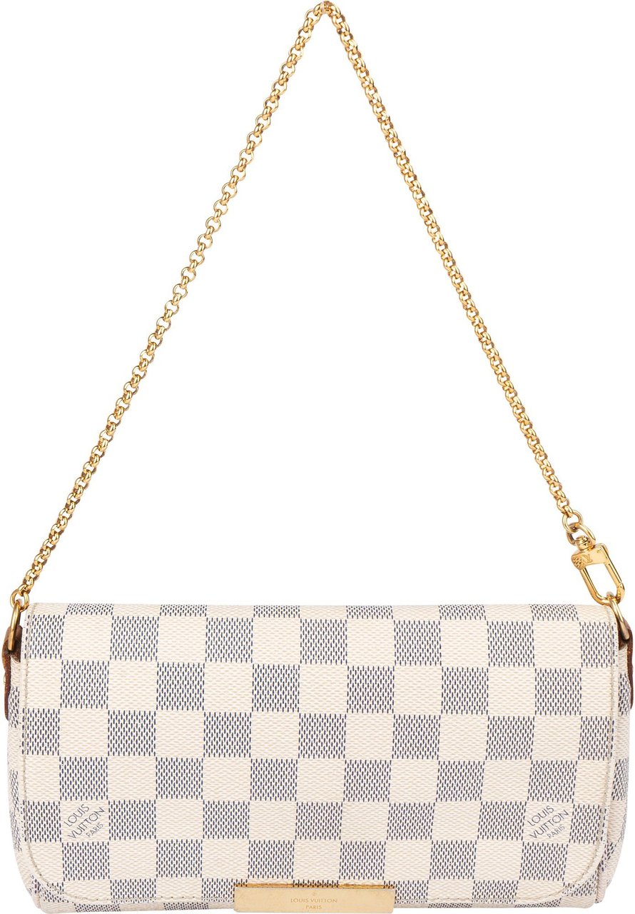 Louis Vuitton Louis Vuitton Damier Azur Monogam Favorite PM Shoulder Bag Wit