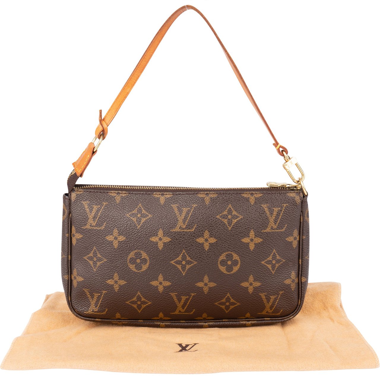Louis Vuitton Louis Vuitton Canvas Monogram Pochette Accessoire Handbag Bruin