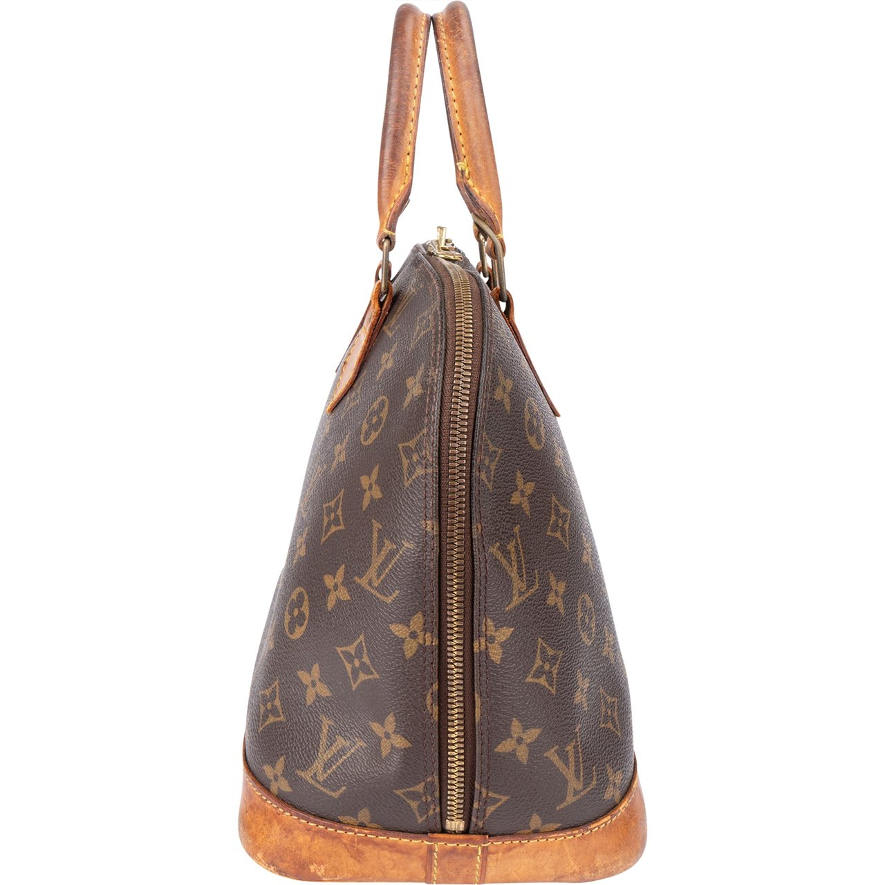 Louis Vuitton Louis Vuitton Canvas Monogram Alma PM Handbag Bruin