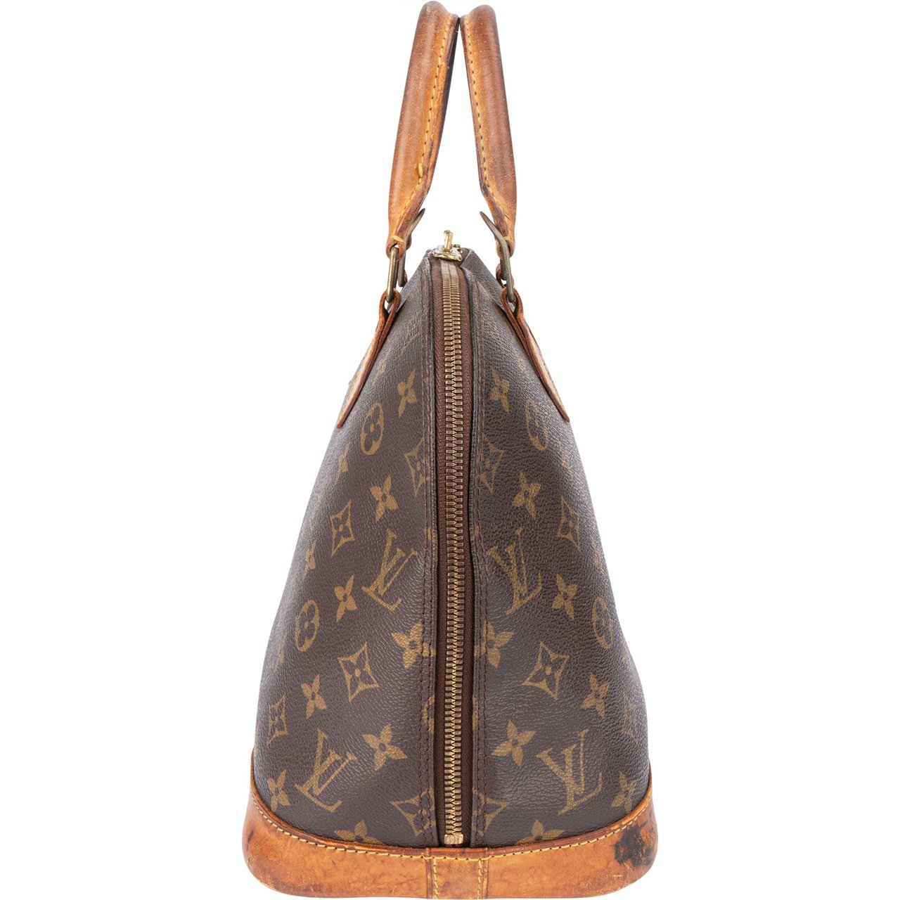 Louis Vuitton Louis Vuitton Canvas Monogram Alma PM Handbag Bruin