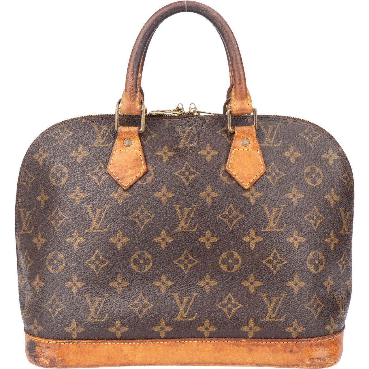 Louis Vuitton Louis Vuitton Canvas Monogram Alma PM Handbag Bruin