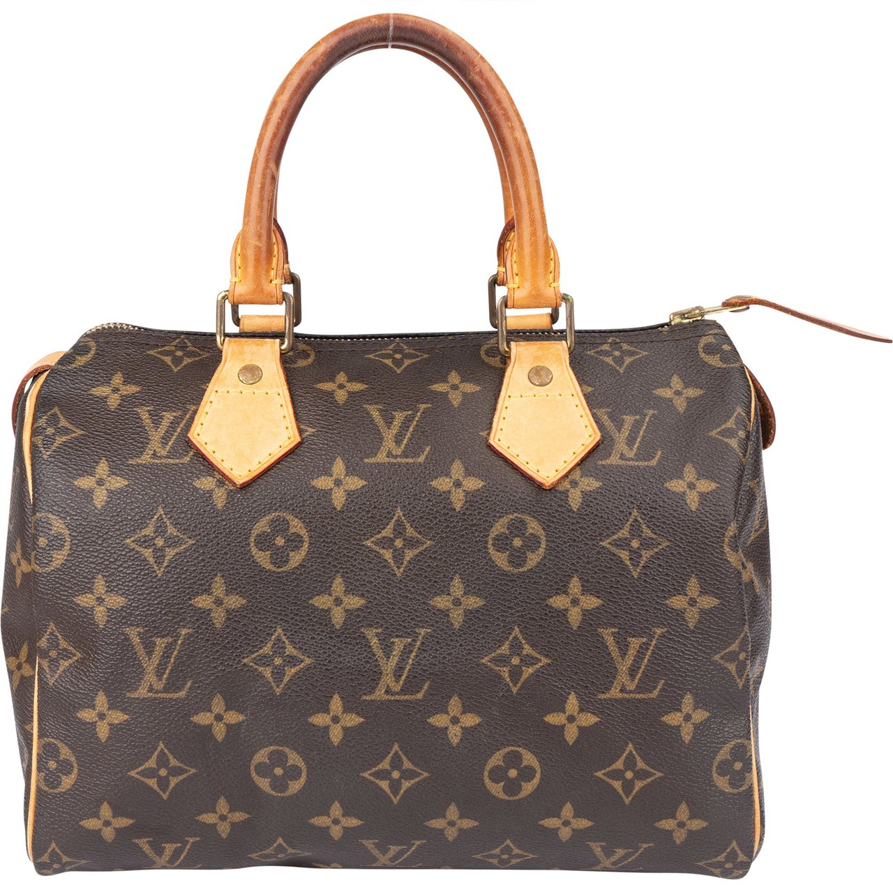 Louis Vuitton Louis Vuitton Canvas Monogram Speedy 25 Handbag Bruin