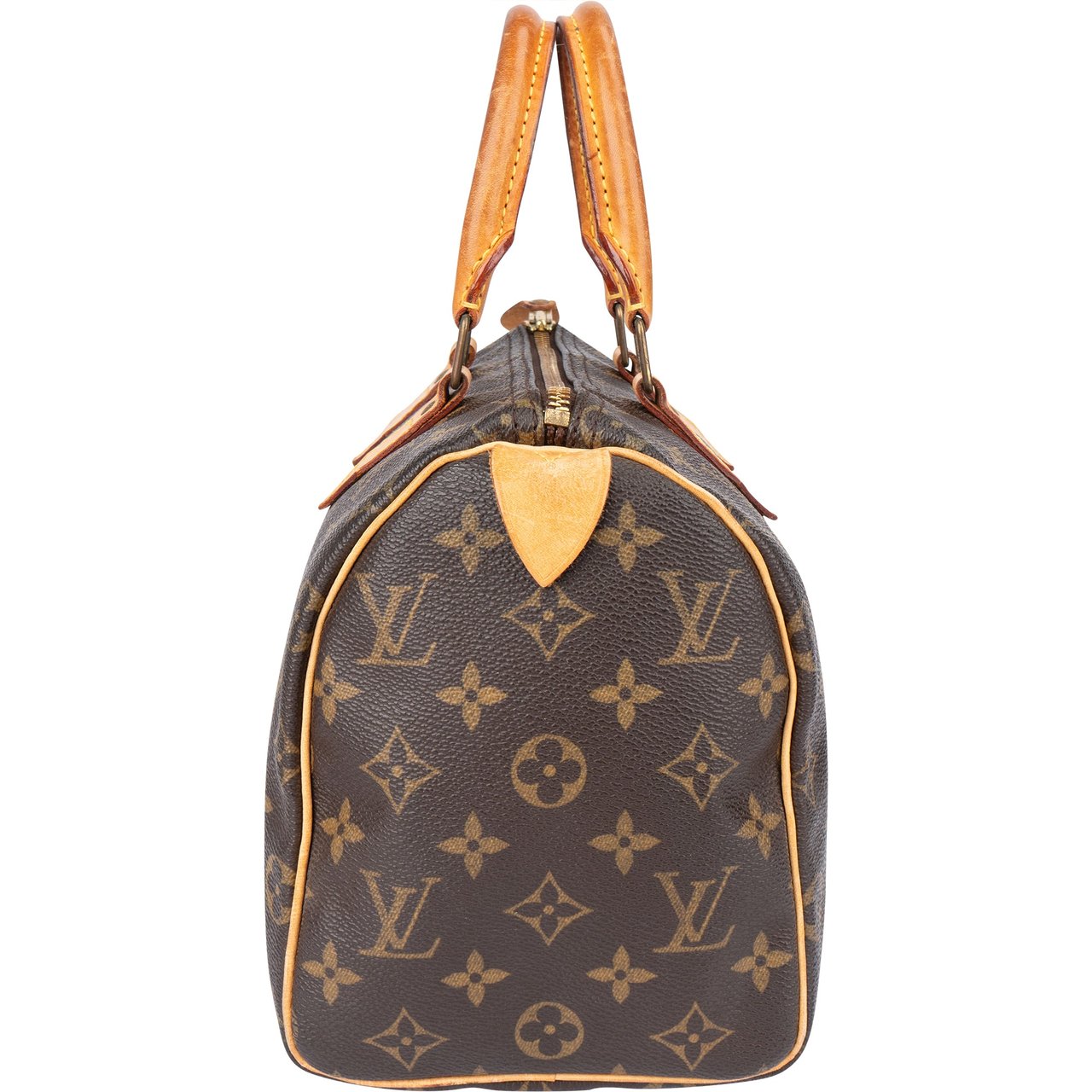 Louis Vuitton Louis Vuitton Canvas Monogram Speedy 25 Handbag Bruin