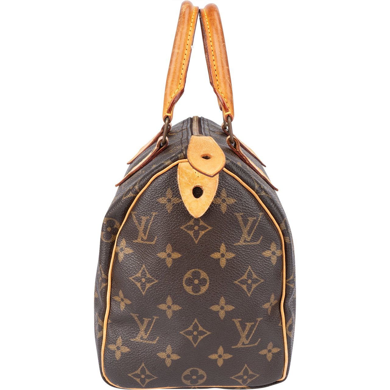 Louis Vuitton Louis Vuitton Canvas Monogram Speedy 25 Handbag Bruin