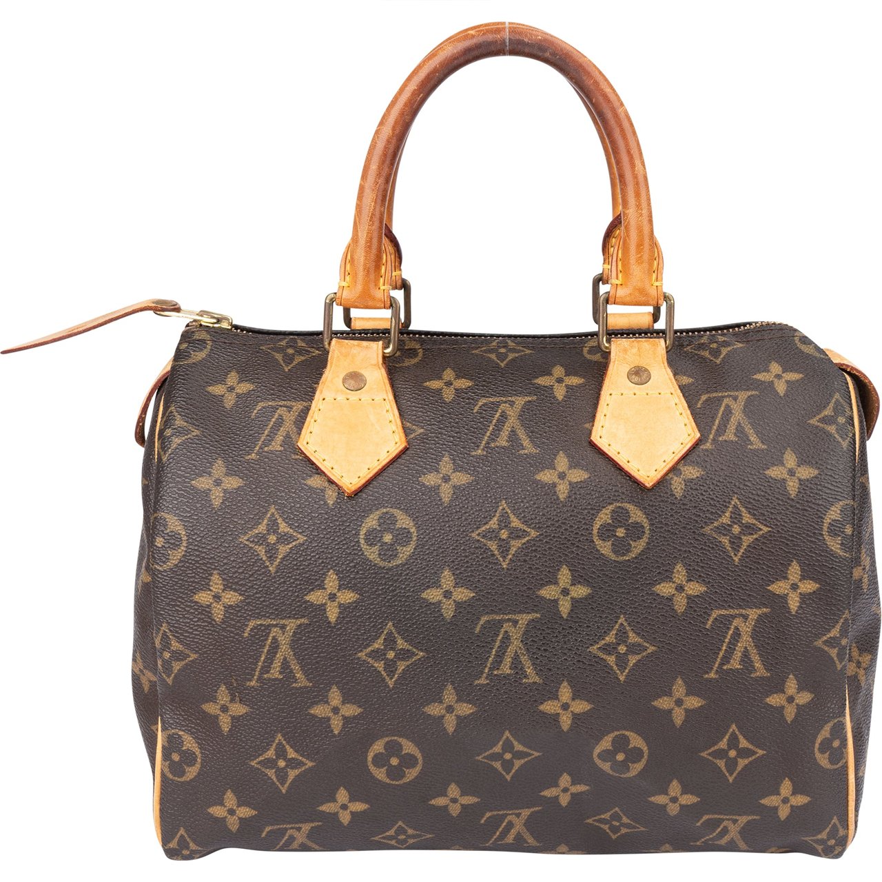 Louis Vuitton Louis Vuitton Canvas Monogram Speedy 25 Handbag Bruin