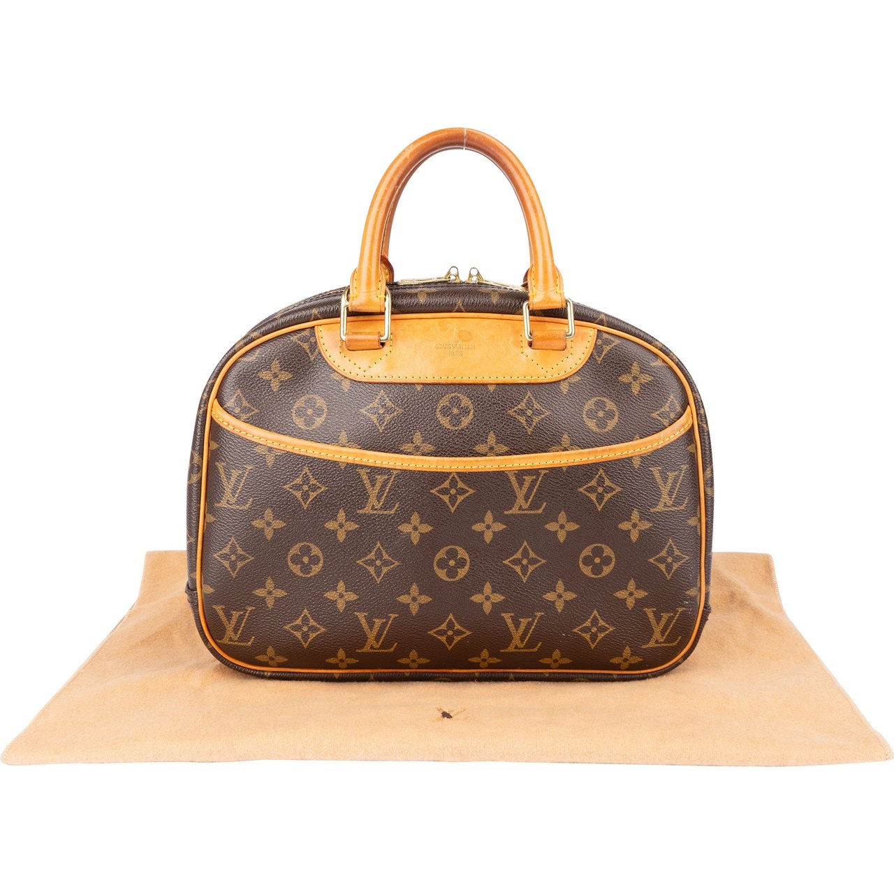 Louis Vuitton Louis Vuitton Canvas Monogram Trouville Handbag Bruin