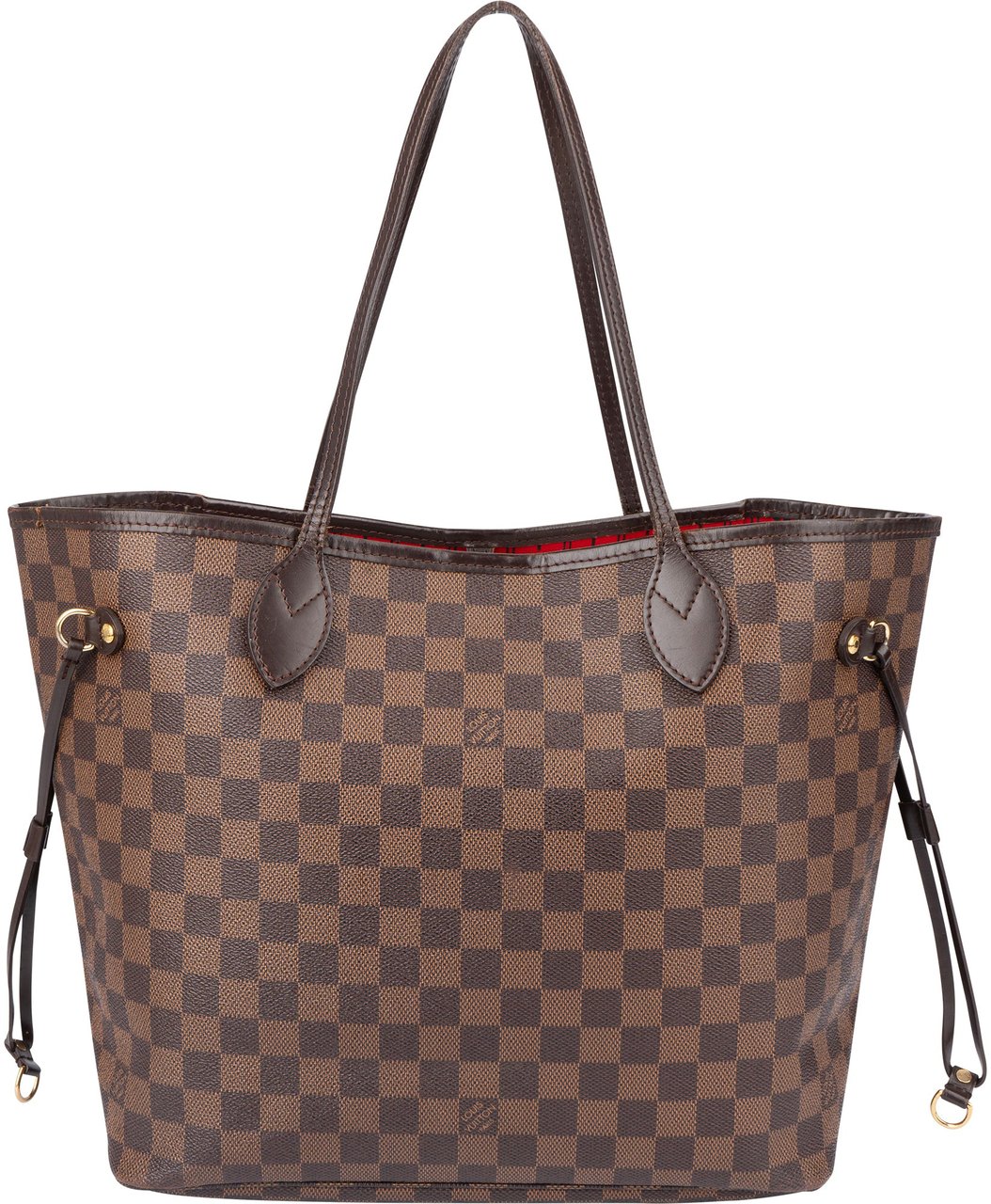 Louis Vuitton Louis Vuitton Damier Ebene Monogram Neverfull MM Shopper Handbag Bruin