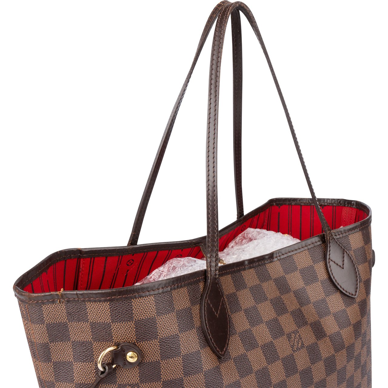 Louis Vuitton Louis Vuitton Damier Ebene Monogram Neverfull MM Shopper Handbag Bruin