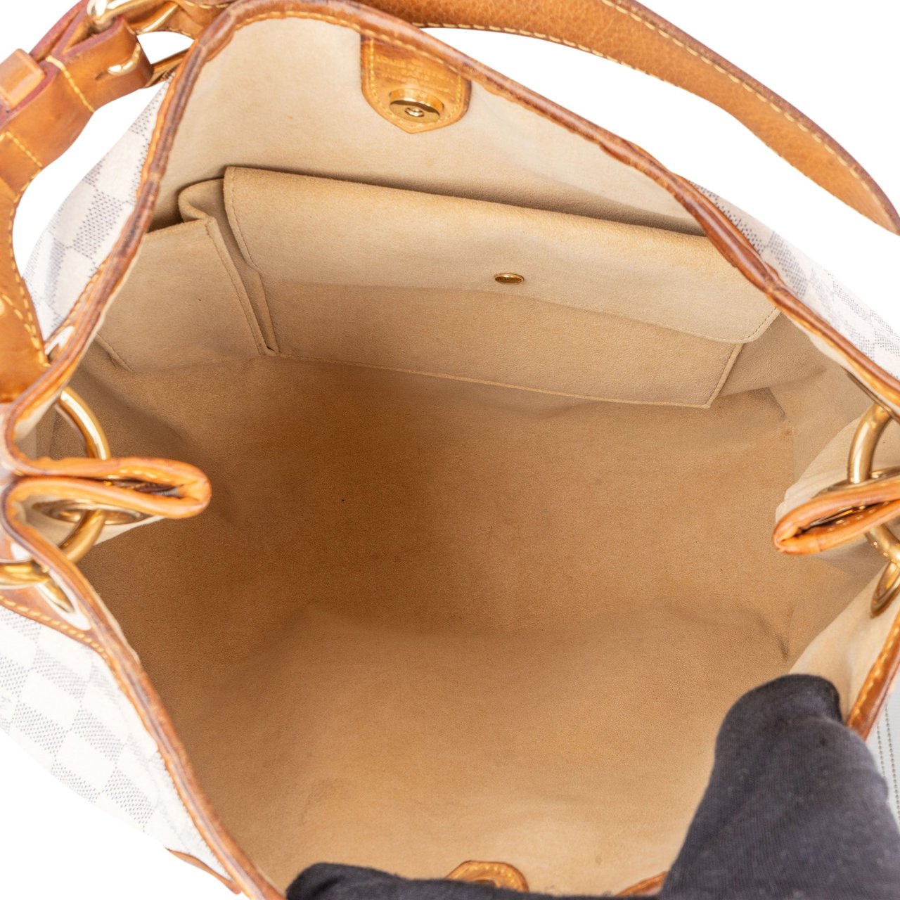 Louis Vuitton Louis Vuitton Canvas Monogram Galliera PM Handbag Wit