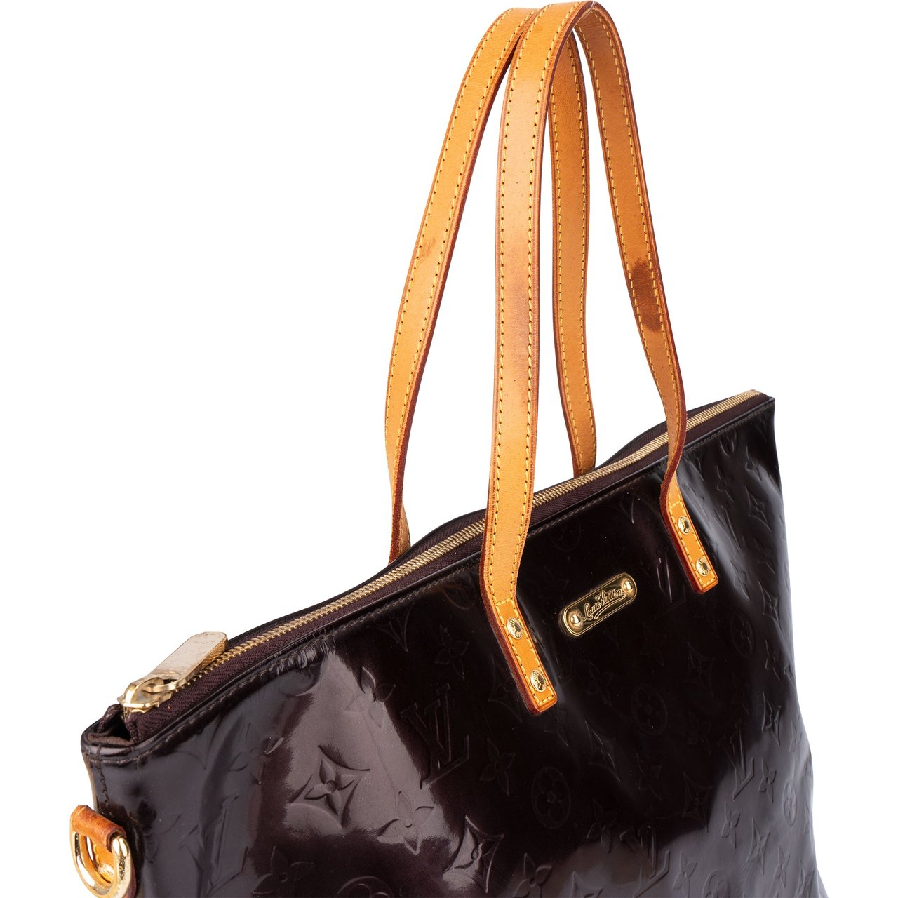 Louis Vuitton Louis Vuitton Vernis Monogram Bellevue Handbag Paars