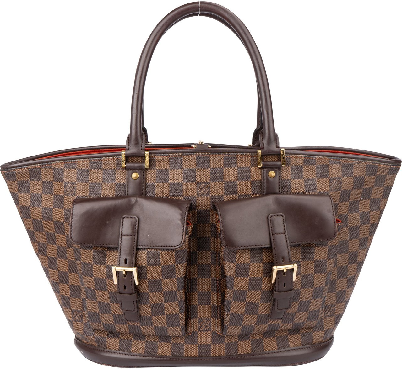 Louis Vuitton Louis Vuitton Damier Ebene Monogram Manosque GM Handbag Bruin