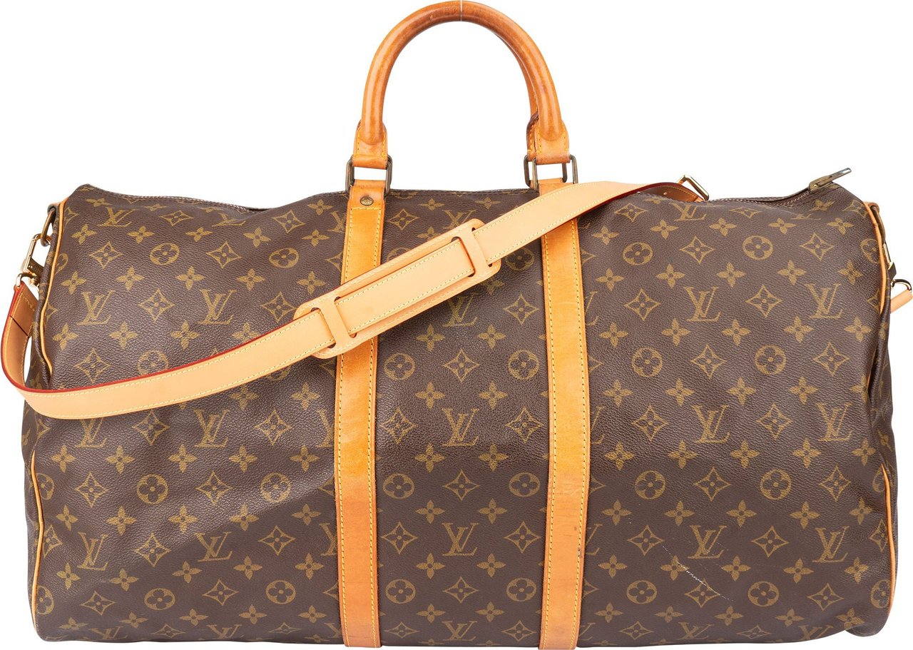 Louis Vuitton Louis Vuitton Canvas Monogram Keepall 55 Bandouliere Bruin
