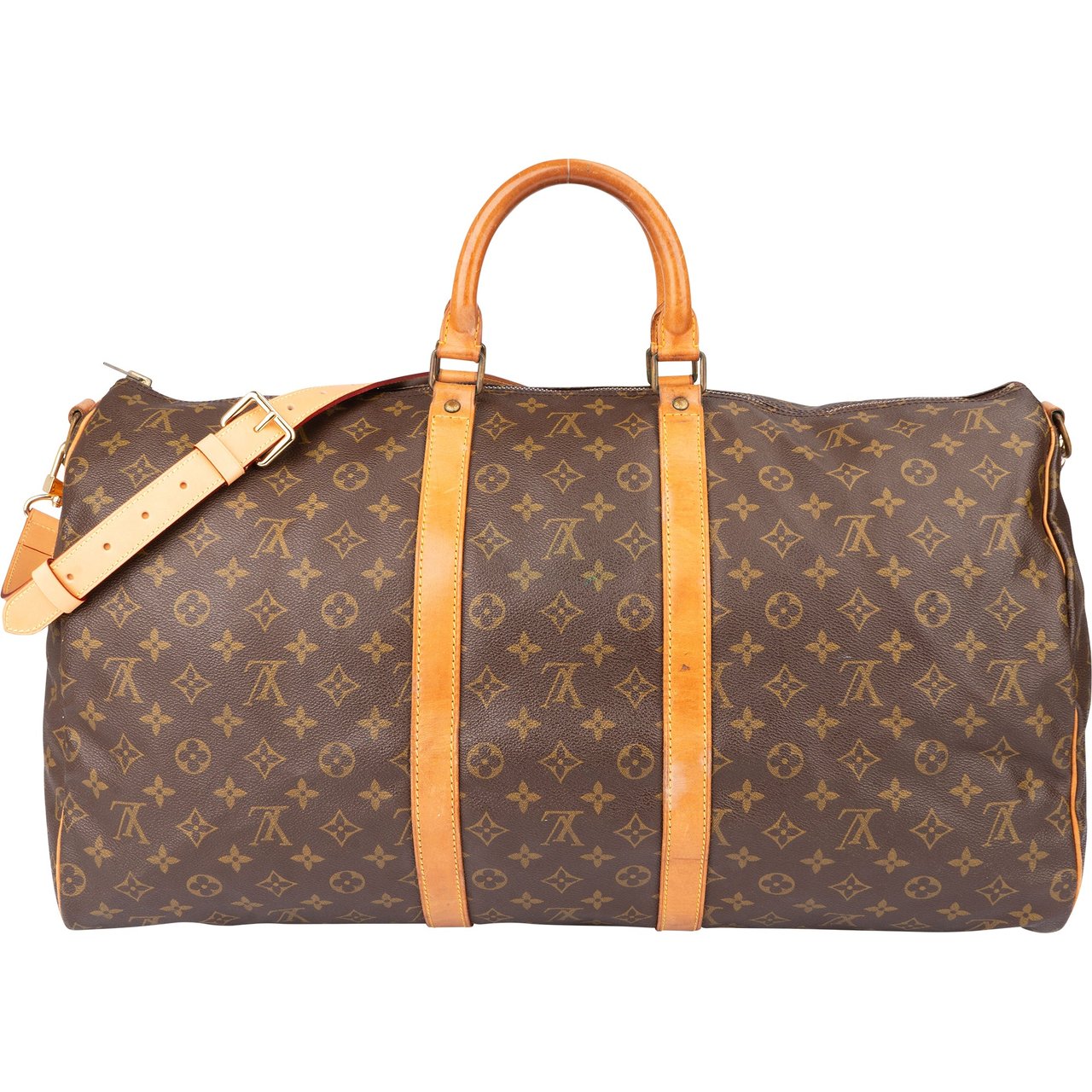 Louis Vuitton Louis Vuitton Canvas Monogram Keepall 55 Bandouliere Bruin