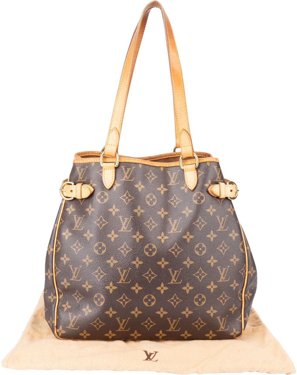 Louis Vuitton Louis Vuitton Canvas Monogram Batignolles Vertical Handbag Bruin
