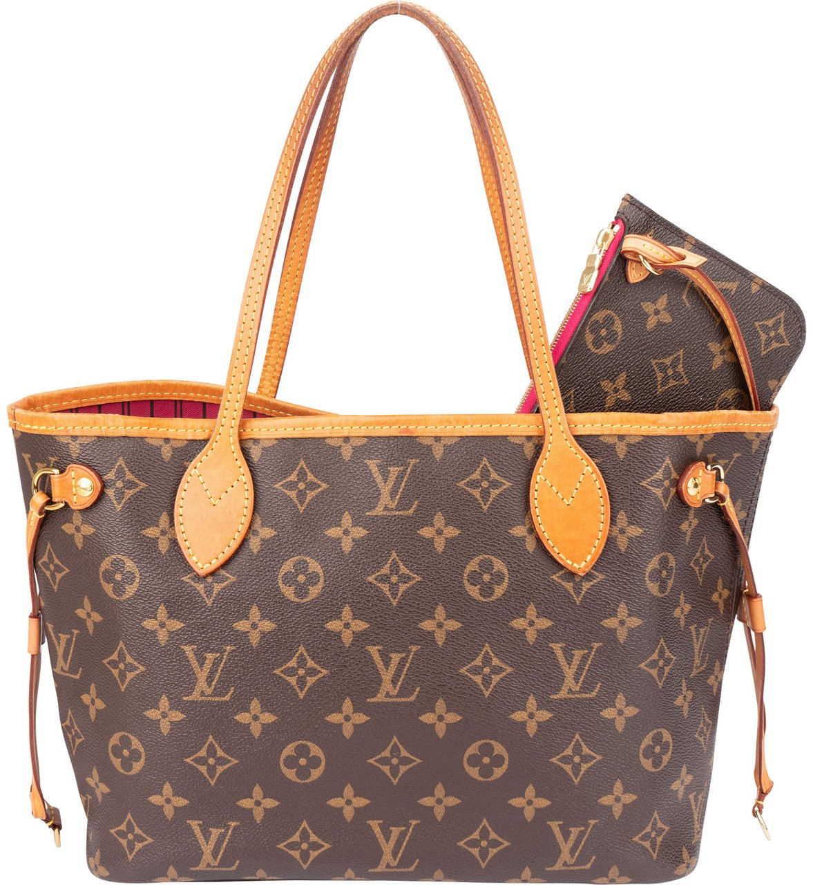 Louis Vuitton Louis Vuitton Canvas Monogram Neverfull PM Handbag Bruin