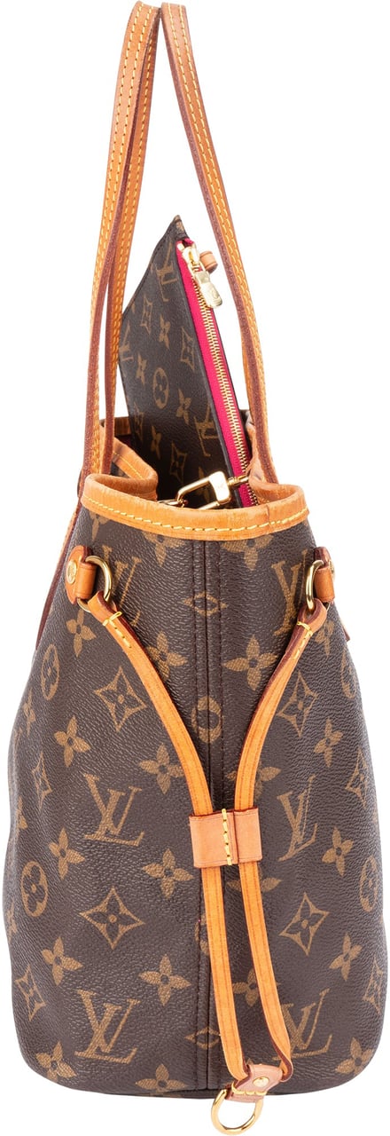 Louis Vuitton Louis Vuitton Canvas Monogram Neverfull PM Handbag Bruin