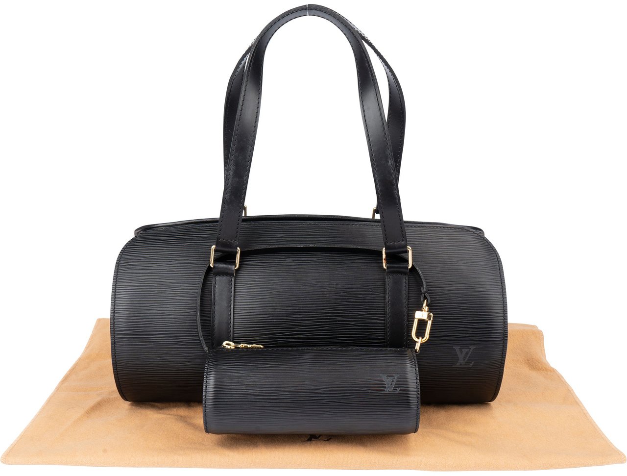 Louis Vuitton Louis Vuitton Noir Epi Leather Soufflot Set Handbag Bruin