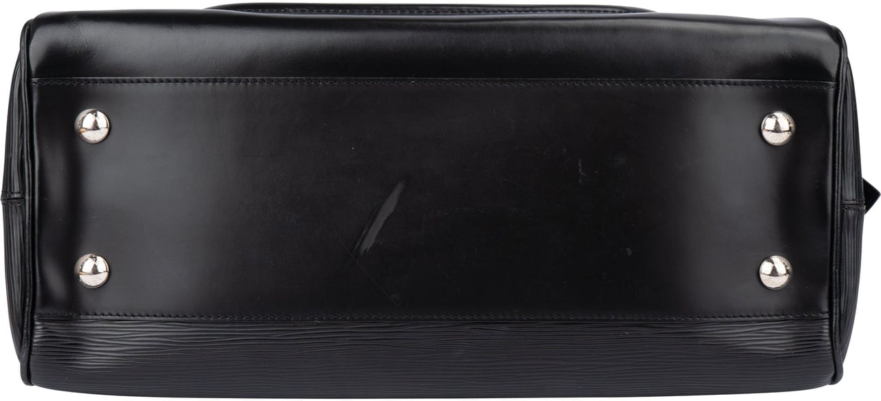 Louis Vuitton Louis Vuitton Noir Epi Leather Montaigne GM Handbag Zwart