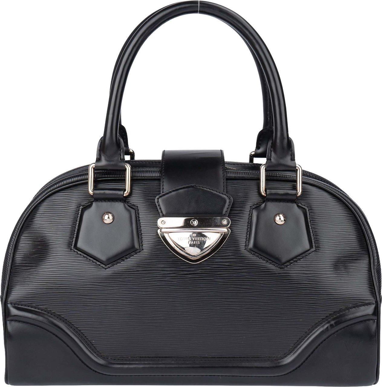 Louis Vuitton Noir Epi Leather Montaigne GM Handbag Zwart