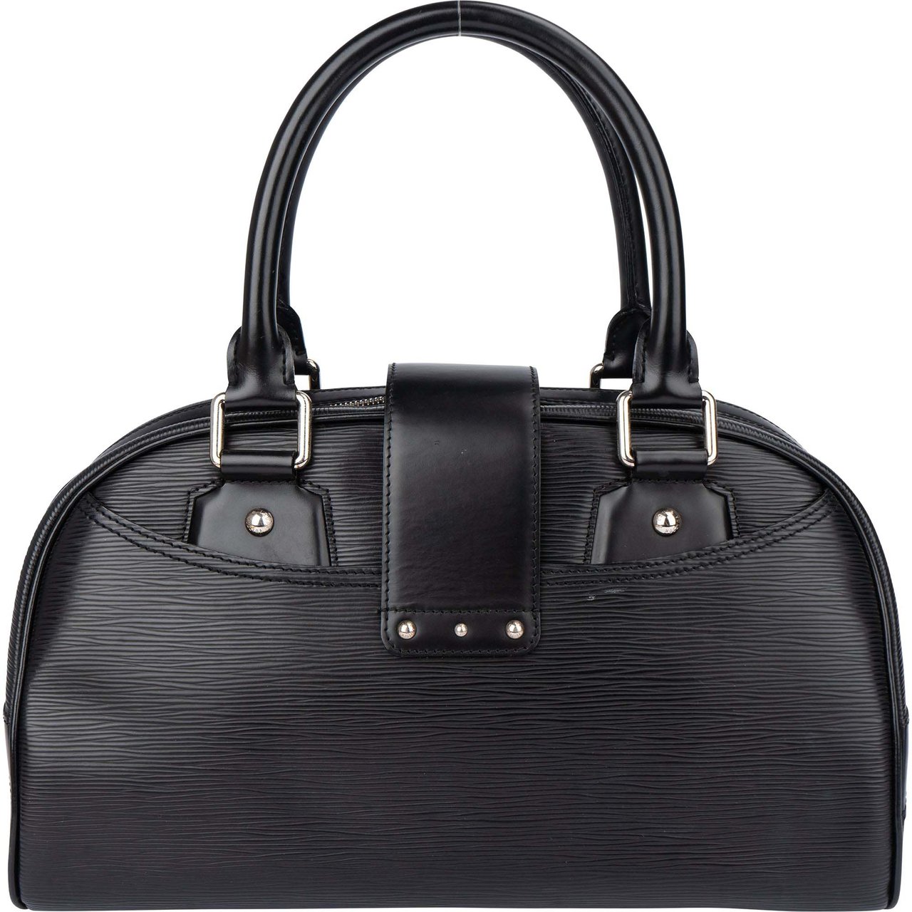 Louis Vuitton Noir Epi Leather Montaigne GM Handbag Zwart
