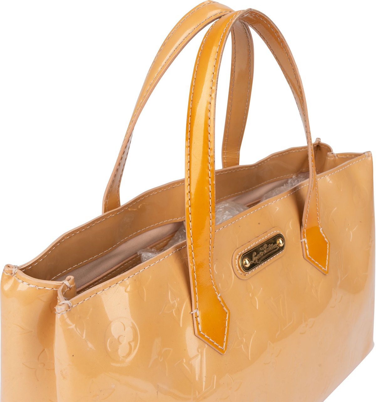 Louis Vuitton Louis Vuitton Vernis Monogram Wilshire Handbag Geel