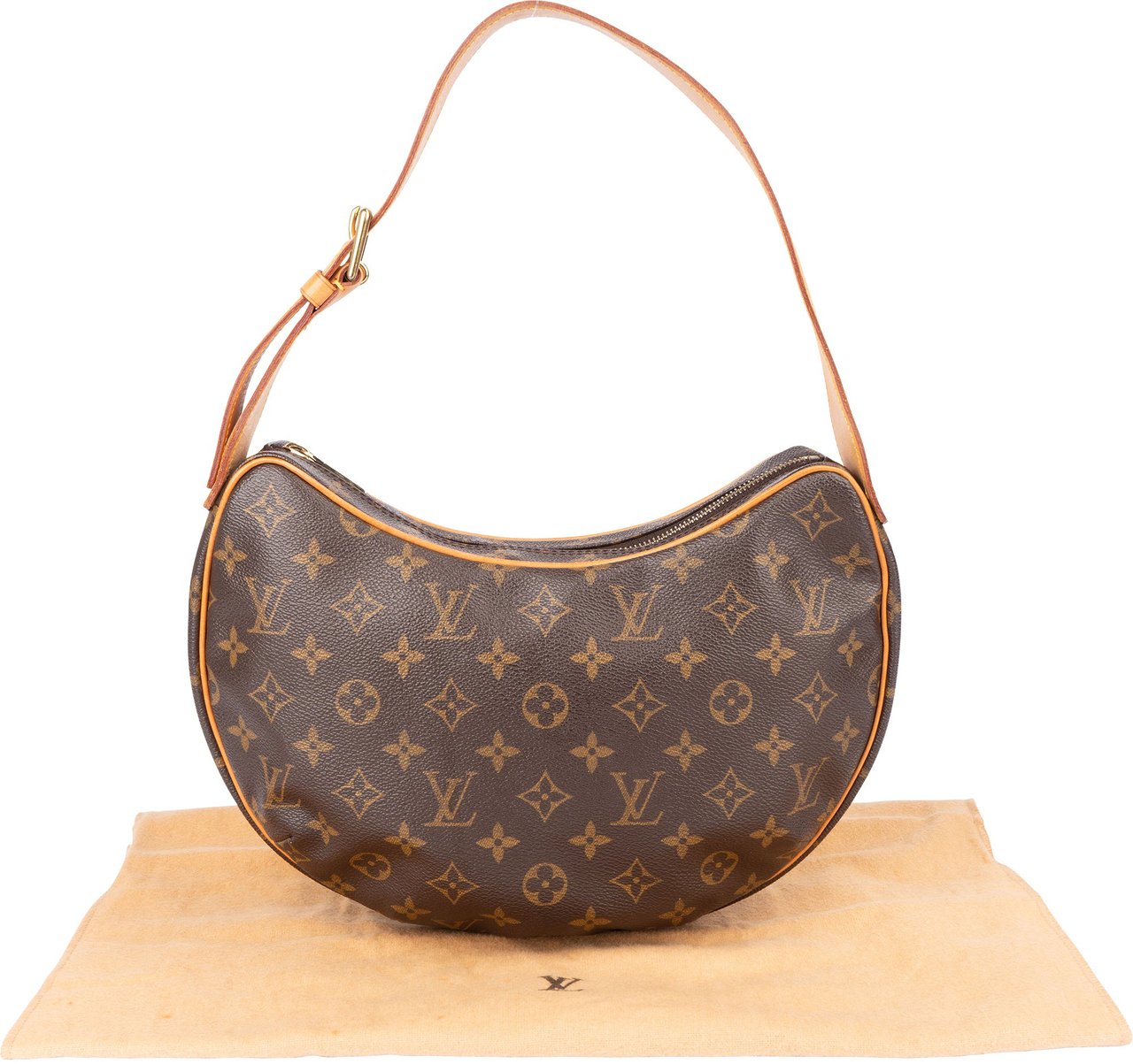 Louis Vuitton Louis Vuitton Canvas Monogram Croissant MM Shoulder Bag Bruin