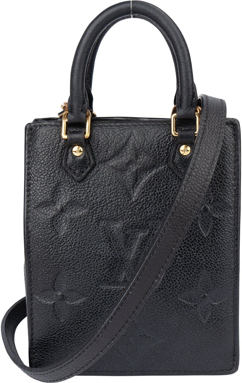 Louis Vuitton Louis Vuitton Leather Empreinte Monogram Sac Plat Petit Handbag Zwart