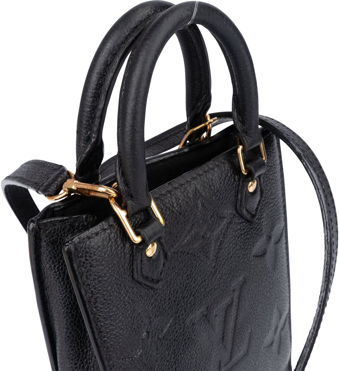 Louis Vuitton Louis Vuitton Leather Empreinte Monogram Sac Plat Petit Handbag Zwart