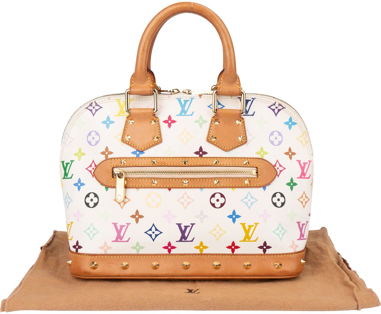 Louis Vuitton Louis Vuitton Murakami Multicolor Alma PM Handbag Wit