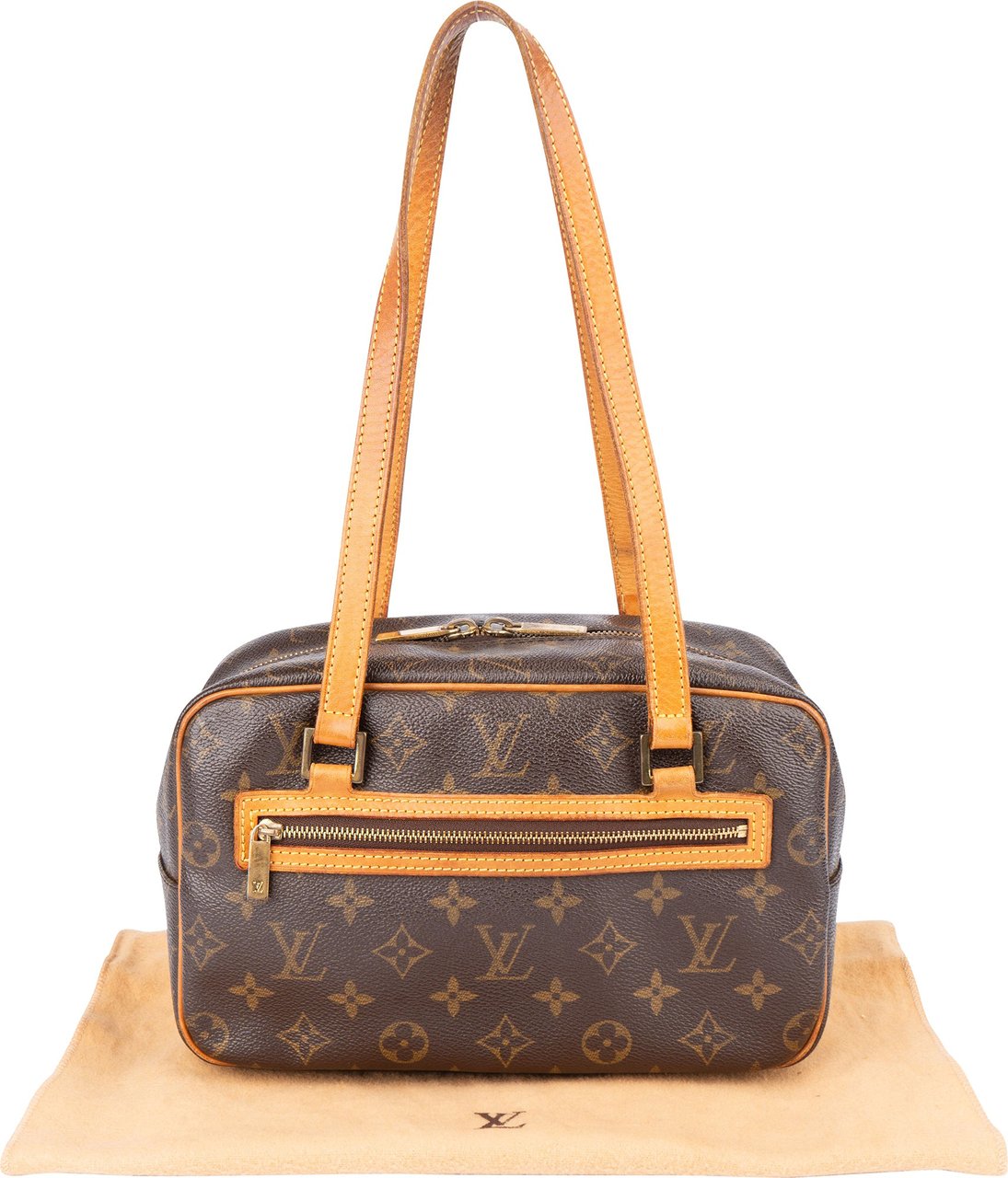Louis Vuitton Canvas Monogram Cite MM Shoulder Bag Bruin