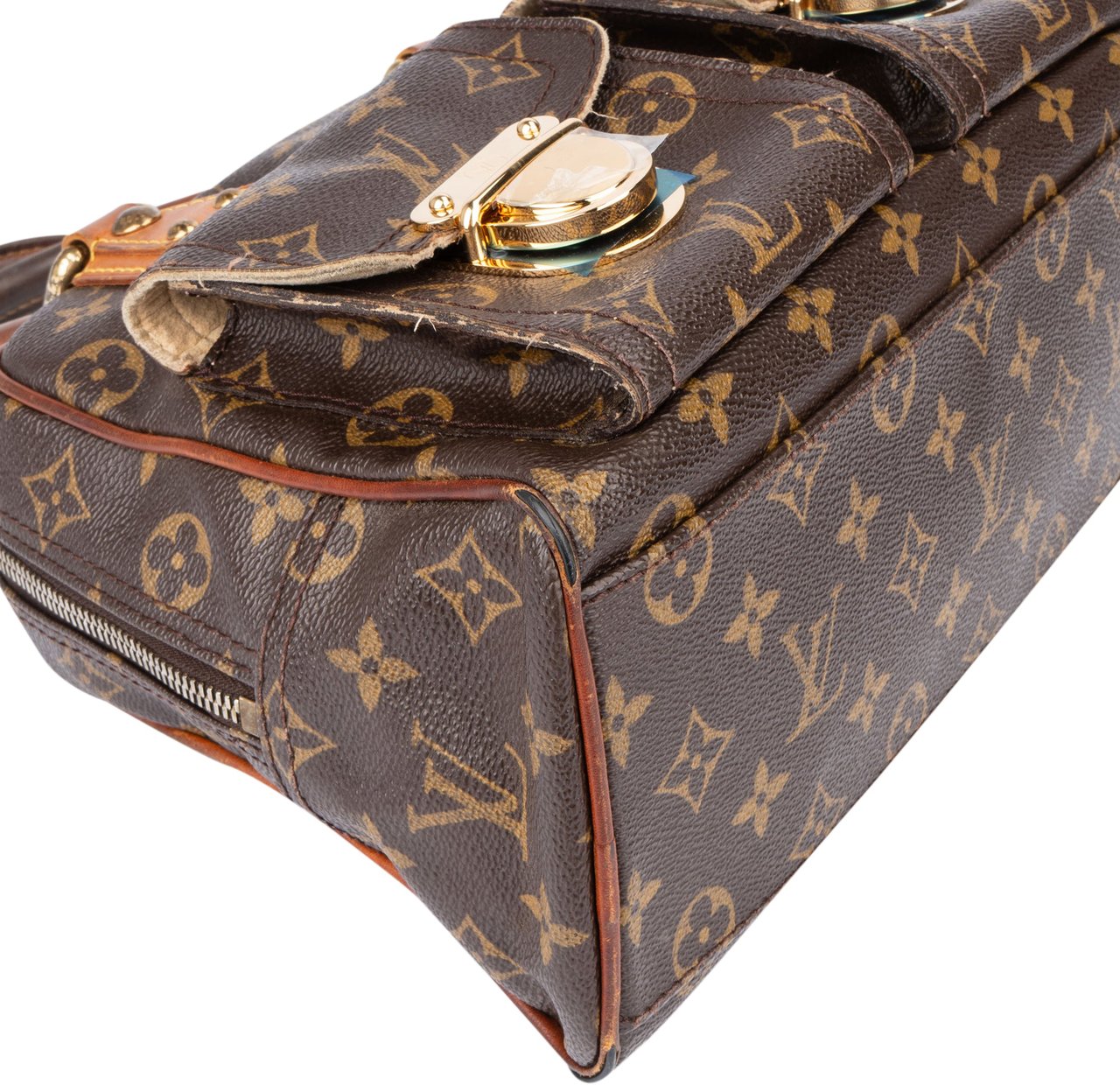 Louis Vuitton Louis Vuitton Canvas Monogram Manhattan PM Handbag Bruin
