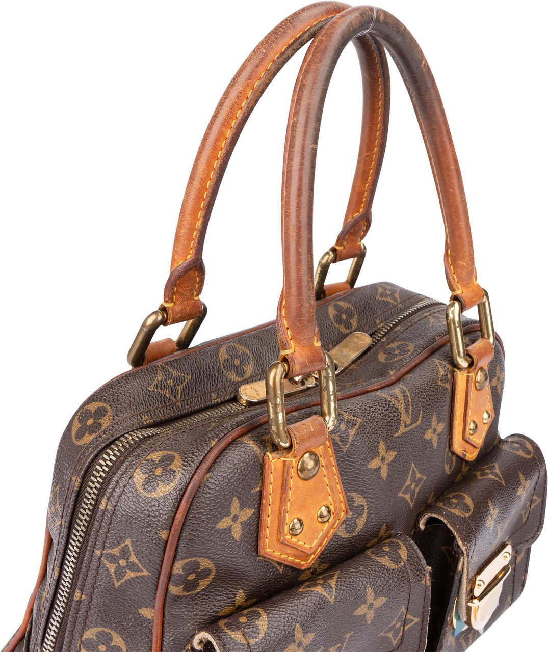 Louis Vuitton Louis Vuitton Canvas Monogram Manhattan PM Handbag Bruin