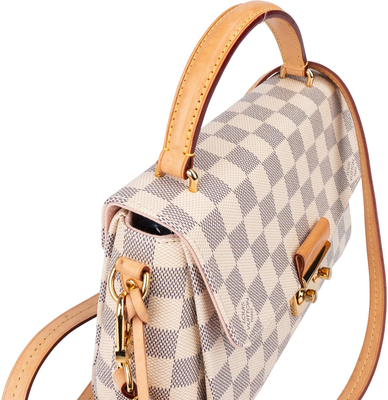 Louis Vuitton Louis Vuitton Damier Azur Monogram Croisette Handbag Wit
