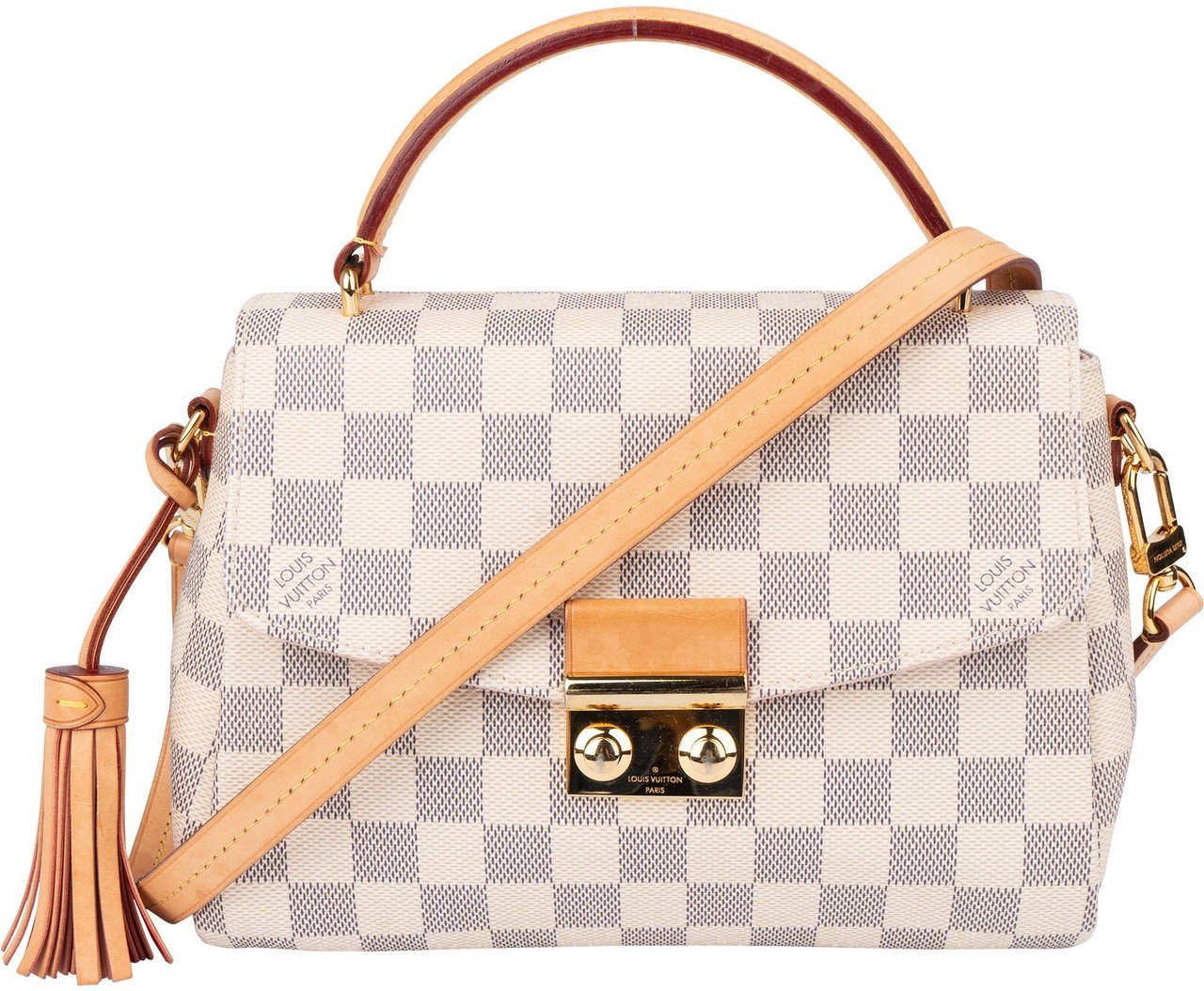 Louis Vuitton Louis Vuitton Damier Azur Monogram Croisette Handbag Wit
