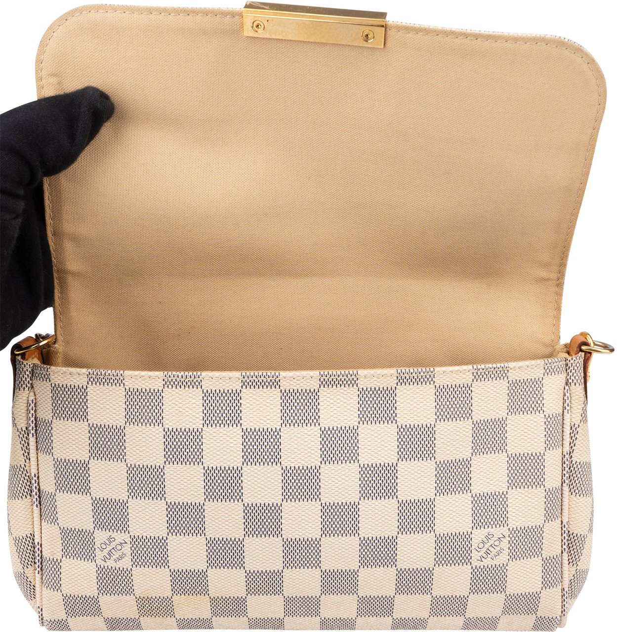 Louis Vuitton Louis Vuitton Damier Azur Monogram Favorite MM Shoulder Bag Wit