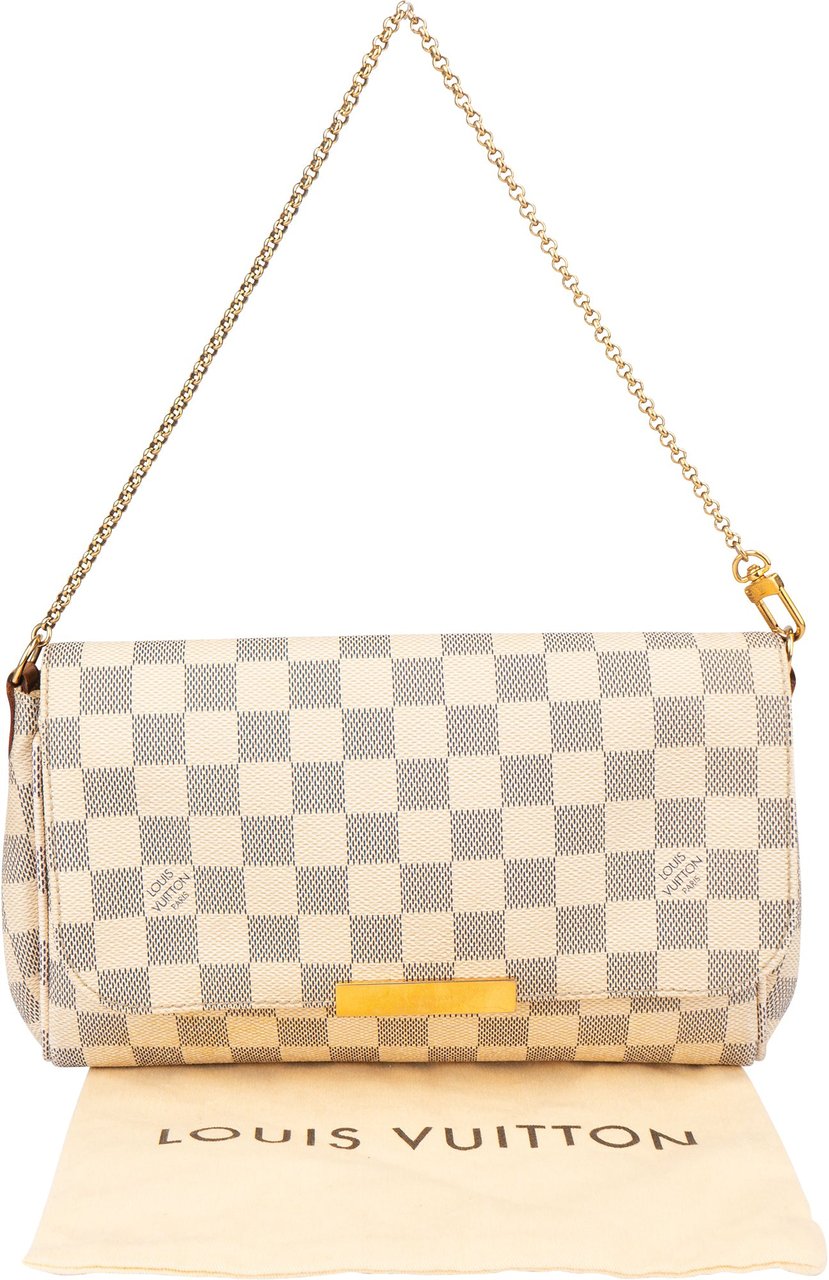 Louis Vuitton Louis Vuitton Damier Azur Monogram Favorite MM Shoulder Bag Wit