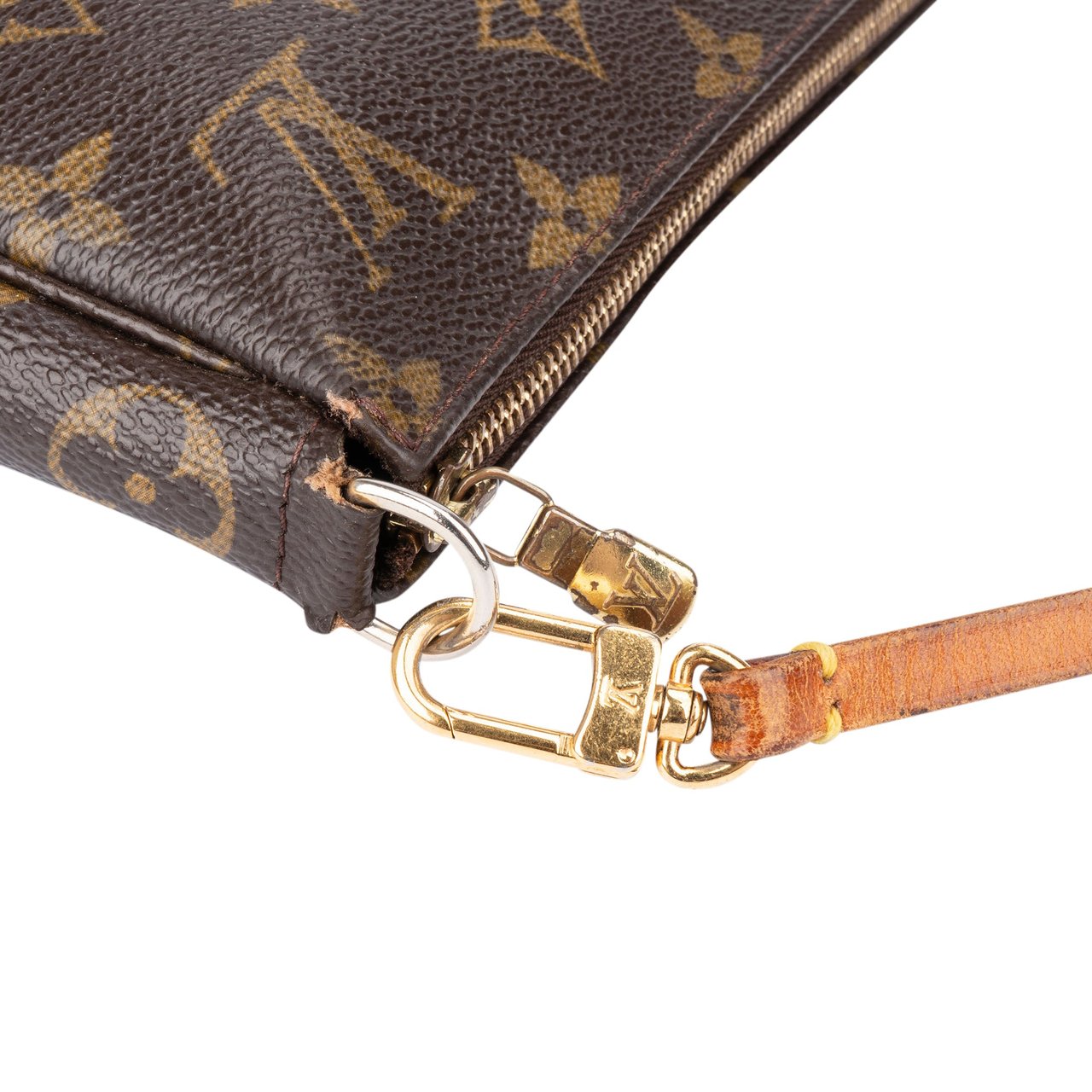 Louis Vuitton Louis Vuitton Canvas Monogram Pochette Accessoire Handbag Bruin
