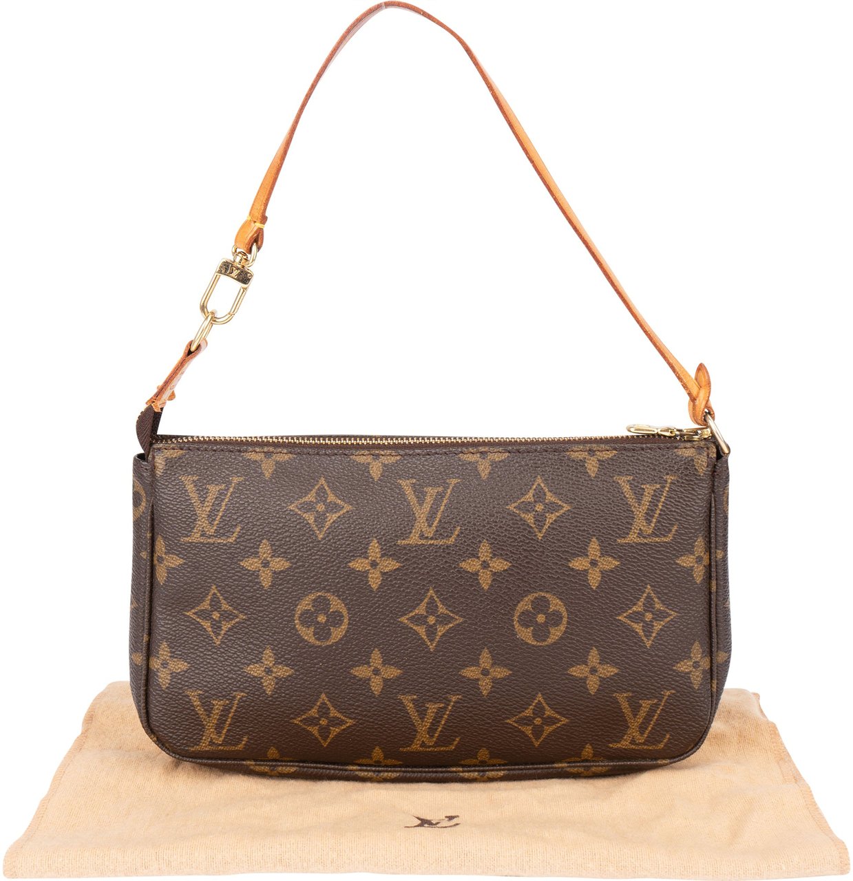 Louis Vuitton Louis Vuitton Canvas Monogram Pochette Accessoire Handbag Bruin