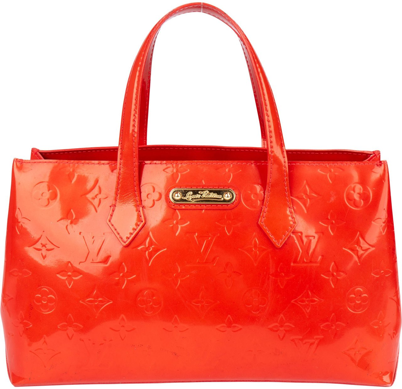 Louis Vuitton Louis Vuitton Vernis Monogram Wilshire PM Handbag Rood