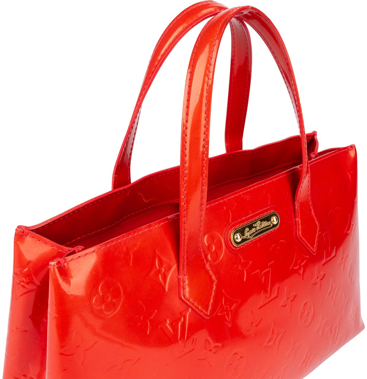 Louis Vuitton Louis Vuitton Vernis Monogram Wilshire PM Handbag Rood