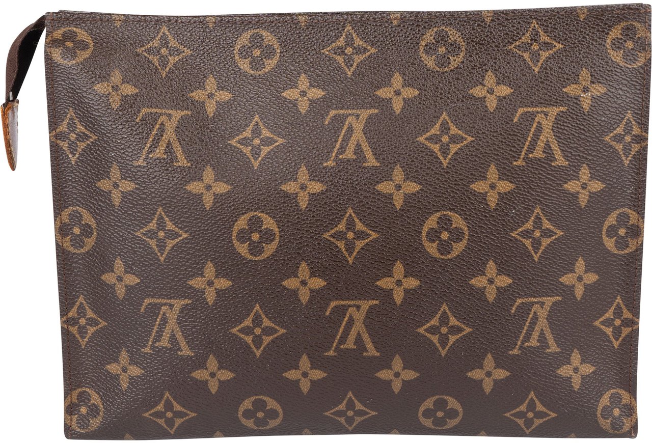 Louis Vuitton Louis Vuitton Canvas Monogram Poche Toilette 25 Clutch Bruin